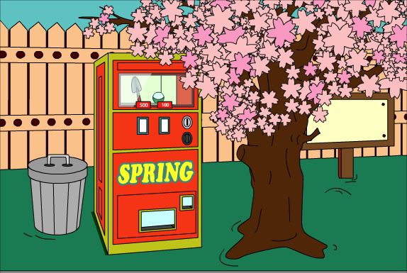 Vending Machine Under the Cherry Tree